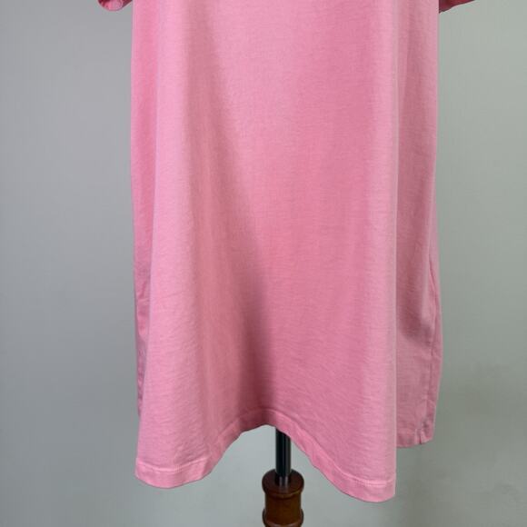 Sezane Selena Dress Bubblegum Pink Size Medium Organic Cotton Shoulder Buttons - Picture 3 of 12